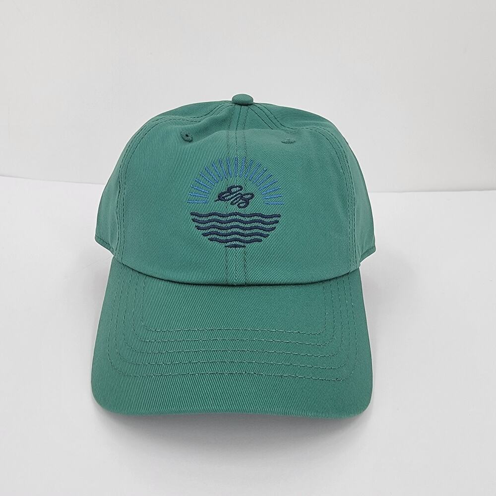 Eddie Bauer Baseball Cap Green Blue Embroidered Cotton Adjustable Strap Dad Hat